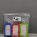 Luggage Tags Plastic Luggage Identifiers with Lanyard, Name Tags Travel Accessories, Tags Airplane Suitcase Labels Assorted Colours Pack of 4-12 HTUK®