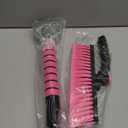 SEAAES 35 Inch Ice Scraper and Snow Brush for Car Windshield, Extendable Snow Scraper Brush with Foam Grip for Truck SUV Vehicle Window - Pink