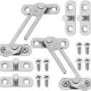 Didiseaon Window Safety Lock 4 Pack Window Stopper Concealed Restrictor Lock Child Locks for Casement and Sliding Sash Windows Easy Install Reusable 3.34 X 1.96 X 0.39 in, 8.50X5.00X1.00CM