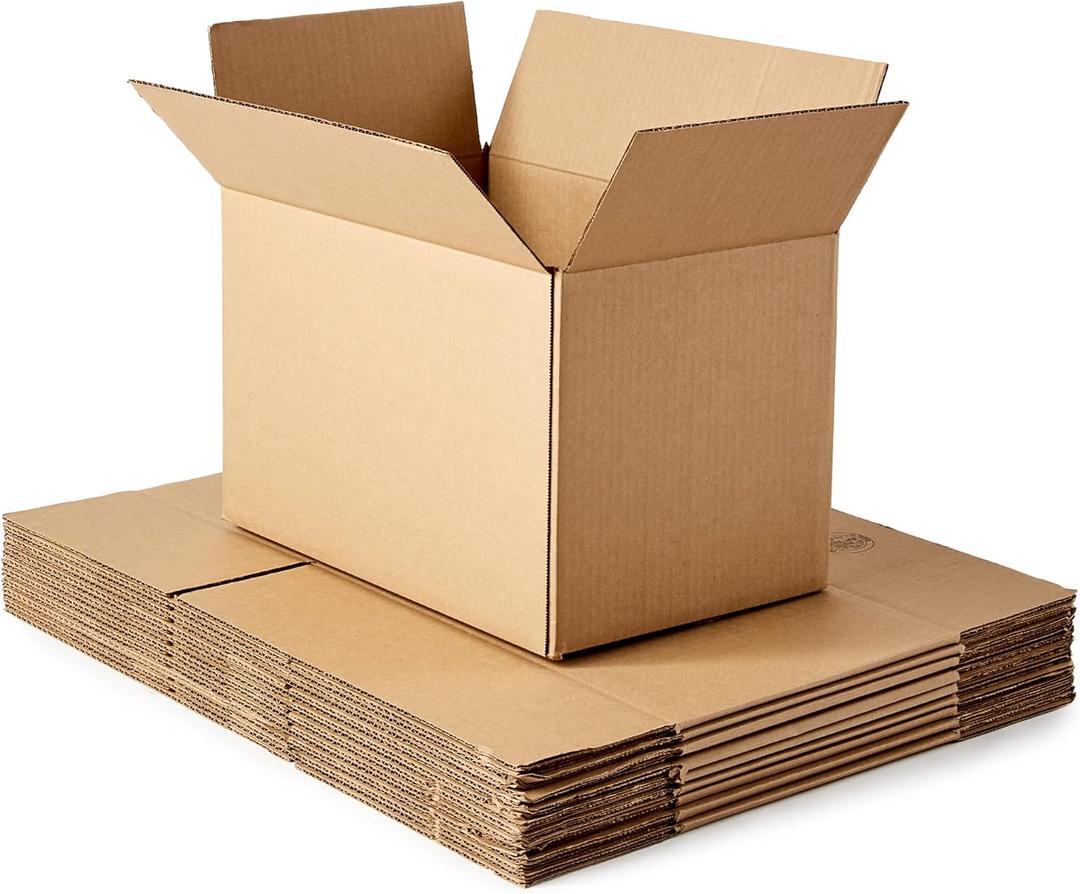 Amazon Basics Cardboard Moving Boxes for Packing and Shipping, Small Size, 16" x 10" x 10", Brown, 15-Pack