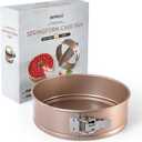 HAPPIELS Non Toxic Nonstick 9 inch Springform Pan | 9'' Cheesecake Mold | Leakproof Spring-form Round Cake Pans | Nontoxic Non Stick Spring Form Pan for Baking | Spring-Form Pans Leak Proof (Champagne Gold)