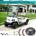 10L0L Yamaha Golf Cart Brake Repair Kit, Brake Hub Drums & Shoes & Spring kit fit Yamaha G14, G16, G19, G22 G&E 1994-2006 Models,OEM JU0-G6521-00-00, JN6-F5331-01-00, JN3-F5331-00