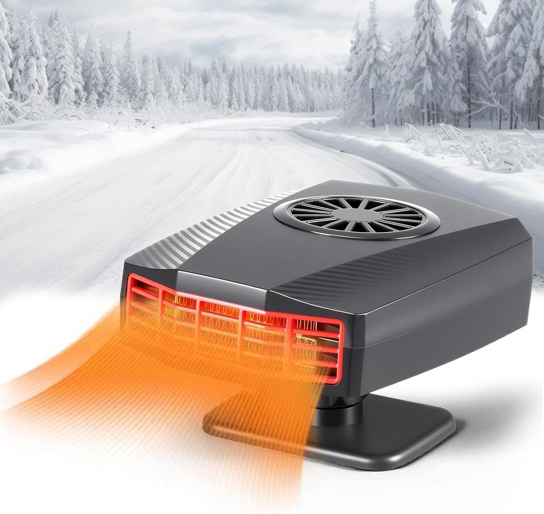 12V Car Heater - Portable Car Heaters for Vehicle Defroster, 2 in1 Fast Heating and Cooling Heaters that Plugs into Cigarette Lighter, Defogger Demister for Cars