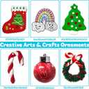 JOYIN 2025 Christmas Art & Craft Advent Calendar, 24 Days Christmas Countdown, Kids DIY Crafts with Children's Scissors Glue Lanyards Paint Watercolor Pens for Xmas Party Favor Gifts