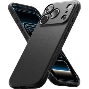 Ringke Onyx for iPhone 17 Pro Case, [Feels Good in The Hand] Oil & Dirt Resistant, Individual Lens Covers for Cameras, Non-Slip Enhanced Grip Lightweight Cover - Black
