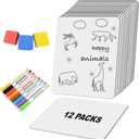 Tlpmsk Small White Board, Dry Erase LapBoards 9''x 12'' Mini Board Double Sided Portable LapBoards for Students Teachers School Supplies (12 White Boards)