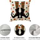Happy Halloween Pillow Covers Witch Please Cat Pumpkins Throw Pillow Cases Set of 4 Autumn Decorations for Farmhouse Home Bedroom Sofa Couch Outdoor Holiday Decor 16x16 Inch