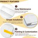 Trimold Premade Board-and-Batten Wainscoting Kit - Ready to Assemble Cover 118" x 39.4", Paintable Panel Molding Trim Slats for Accent Wall