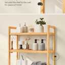 SONGMICS Over The Toilet Storage, 4-Tier Over Toilet Bathroom Organizer with Adjustable Shelves, 10.2 x 24.8 x 72.8 Inches, Space-Saving, Natural Beige UBTS041N01