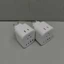 2 Pack European Travel Plug Adapter, HANYCONY International Power Adapter 4 Outlets 4 USB C Ports (2 USB C), Foldable Type C Adapter for US to Most Europe EU Italy Spain Greece Portugal France Germany