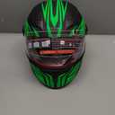 Fashion Kids Motorcycle Helmets Teen Motor-Bike Scooter Biker BMX Four Wheelers Full Face Helmets Boys Girls DOT Approved (Large, Green)