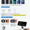 3-in-1 Charging Station for Apple Device, Qi2 25W Certified Magnetic Wireless Foldable Fast Charger Stand Compatible with MagSafe for iPhone 17e/17/16/15/14/13/12/Air Series, Apple Watch & AirPods (MatteBlack)