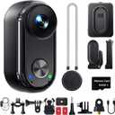 4K 30FPS Vlogging Camera, 64GB Hands-Free POV Camera, 98FT Waterproof Actioncamera with Case, Tiny Sport Cam 6-axis Stabilization, 150 Lightweight Thumb Bodycam 270min runtime, Mount Anywhere