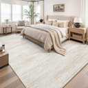 Area Rug 9x12 Living Room Rugs: Washable Modern Rug Large Non-Slip Soft Rugs Stain Resistant Printed Rug Indoor Carpet for Bedroom Kitchen Dining Room Nursery Playroom Home(Beige, 9'x12')