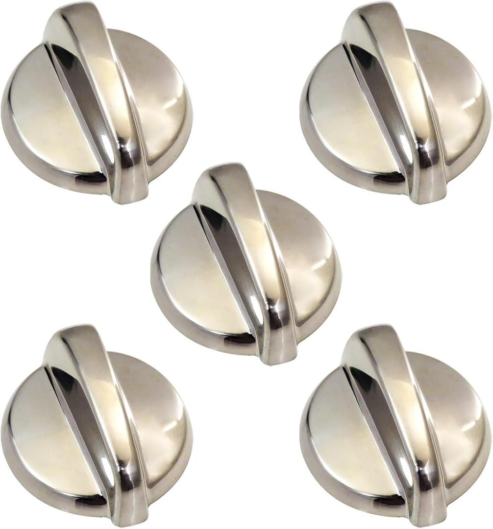 WB03T10284 191D5100 5Pcs Oven Knobs Replacement Fit for GE Range Stove JB680SP4SS JB680SP5SS JB680ST1SS JB680ST2SS JB680ST3SS JB680ST4SS JB700SN1SS JB700SN2SS JB700SN3SS JB700SN4SS JB700SN5SS