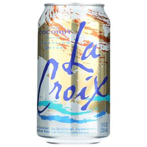 6 x La Croix, Water Sparkling Coconut Single, 12 Fl Oz (EXP 04/22/25)