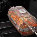 Weber Crafted Rotisserie Crisping Basket StainlessSteel Rotisserie Basket with Removable Divider for Even Crisping