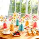 SUNBEAUTY 9PCS Spring Wildflower Party Decorations Wild Flowers Honeycomb Centerpieces for Tables Wildflower Birthday Spring Flower Theme Party Decorations for Garden Baby Shower, Easter, Mothers Day