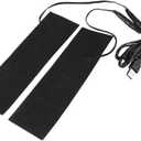 Portable Heating Pad 1 Pair Black USB Carbon Fiber Heating Mat 5V Electric Heating Film Heater Pads Heating Film Heat Pad for Warming Feet Knee Washable 35-50