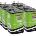Interstate Batteries 6V HD Lantern Flashlight Battery (6-Pack) 6 Volt 7000 mAH Square Shape Beam Light (Spring Terminals) Camping, Hiking, Household, Lamps, Outdoors (DRY1403)