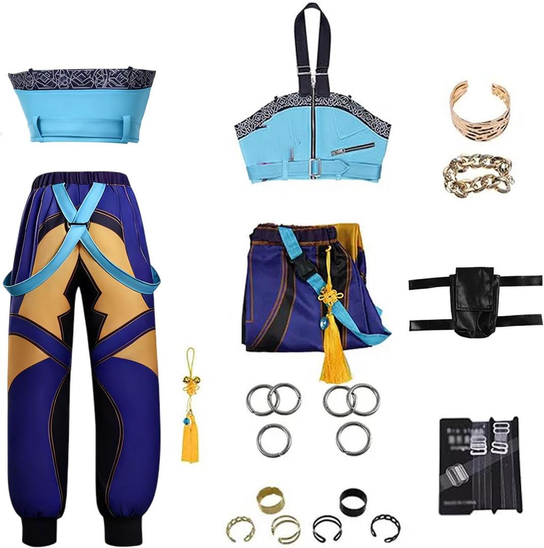 Women's Role-playing Costumes, Halloween Costume sets (XX-Large, Blue)