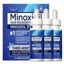 5% Minoxidil Hair Growth Serum for Men & Women with Biotin: Minoxidil for Men and Women, 5 Percent, Hair Regrowth Treatment, Extra Strength (6 FL OZ, Dropper 3pcs) (2 Ounce (Pack of 3))