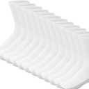 Hanes Men's FreshIQ Crew 12 Pack (White - 12 Pair)