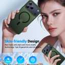 Magnetic for iPhone 17 Pro Case, [Anti-Slip] [Military-Grade Drop Protection] [Camera Protection] Skin-Friendly Slim Matte Shockproof Protective for iPhone 17 Pro Phone Case, Forest Green