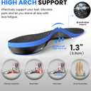 Work Boot Insoles Plantar Fasciitis - Welnove Heavy Duty Inserts for Pain Fatigue Relief, Standing All Day - High Arch Support Shoe Insoles Orthotic for Flat Feet, Achilles Tendonitis, Men Women (XL)