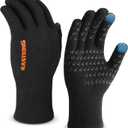 KastKing HydroFlex Waterproof Fishing Gloves, Touchscreen Compatible, Non-Slip Palm, 4-Way Stretch, Extended Cuff for Winter & Ice Fishing, Kayak, Boating, Unisex (Medium)