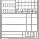 Aleks Melnyk No.423 Metal Stencil for Bullet Journaling, Bookmark, Planning, Banners, Lines, Lists, Planner Stamps, Habit Tracker, Dot Journal Stencil for Diary, Template, Scrapbook