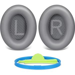 Replacement Earpads Cushions for Bose QuietComfort35&35ii(QC35 II & QC35) Silver Headphones - Professional Positioning Tools Included, Noise-Isolating Memory Foam & Breathable Leather (Grey) Replacement Earpads Cushions for Bose QuietComfort35&35ii(QC35 II & QC35) Silver Headphones - Professional Positioning Tools Included, Noise-Isolating Memory Foam & Breathable Leather (Grey)
