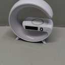 Kesefunm Smart LED Table Lamp, 4-in-1 Wireless Charger Smart Atmosphere Lamp, Night Light, Bluetooth Speaker & Alarm Clock for Bedroom, Office, and Home Decor(White)