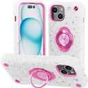 KCJ Compatible with iPhone 15 Plus Case/iPhone 14 Plus Case with[2Screen Protectors+1xLens Protector] Soft Silicone+Hard PC Full Body Protection Heavy Duty Phone Case 6.7 inch