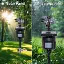 Solar Motion Activated Sprinkler with Day & Night Detection Modes Repellent Detector for Garden Outdoor Waterproof