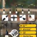 BRIMAX 2W 100FT Outdoor String Lights Commercial Grade with 32 Shatterproof S14 Dimmable LED Bulbs Patio String Lights Heavy Duty Waterproof for Bistro Cafe Market 2700K