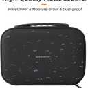 Carrying Case for DJI Neo Fly More Combo Accessories, Portable PU Leather Storage Travel Case for DJI Neo, Compatible with RC-N3 Remote Controller, Three-Battery, Charging Hub