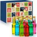 2025 Alcohol Advent Calendar and 24 Days Christmas Countdown with 24 Bottle Beer Spirits Calendar Holiday Ornaments Gifts for Adult Woman Man Husband Dad Xmas Party Decor (Non Alcoholic)