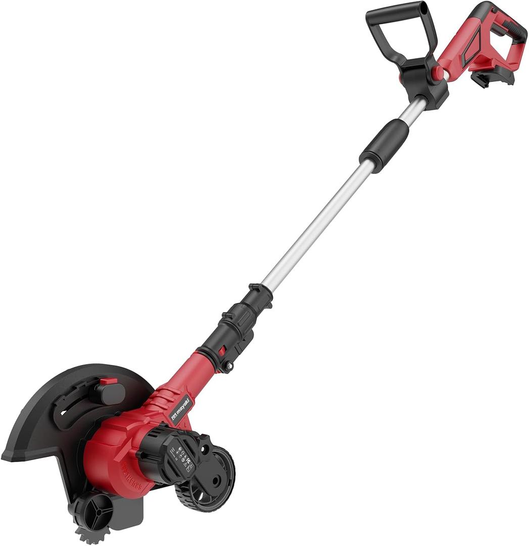 Brushless Lawn Edger Compatible with Milwaukee 18v Battery(Tool ONLY), Electric Cordless Edger/Trencher 9 Blade, 3 Position Adjustable Depth, 180Handle, Lightweight with Rear Wheel for Landscaping