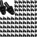 TrelaCo 200 Pairs Silicone Ear Plugs Bulk, Nrr 32db Reusable Waterproof Soft Ear Plugs for Sleeping Noise Swimming Hearing Protection Earplugs Shooting Construction Hunting Music Concerts(Black)