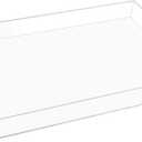 1816 Inch Clear Acrylic Serving Tray with Handles Extra Large Ottoman Tray Decorative Tray Spill-Proof Coffee Table Space Saver Oversize Counter top Organizer Platter with Safe Edge