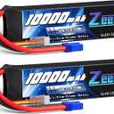 Zeee 3S Lipo Battery 10000mAh 11.1V 120C with EC5 Connector Soft Case RC Battery for RC Car Truck Tank Racing Hobby Models (2 Pack)