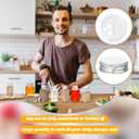 20 Pack 6 oz Plastic Spice Jars with Metal Lids Reusable Salt Pepper Shaker with Lids Clear Empty Square Spice Containers Seasoning Bottles for Kitchen Storage