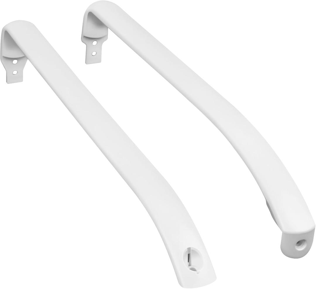puxyblue   HIGH-Strength ABS WR12X22148 GTH18GBDCRWW GTH18GBDDRWW Refrigerator Door Handles 2Pack Replaces Hotpoint GE Refrigerator Door Handle (White)