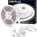MYPLUS LED Strip Lights White, 16.4ft Daylight White 6000K LED Tape Lights with Dimmable 700 Lumen and 300 LEDs Bright Flexible Led Light Strip for Vanity Mirror,Under Cabinet,Kitchen,Bedroom