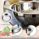 Lounsweer 2 Pack 50 Quart Stainless Steel Large Mixing Bowl 27.5" Silver 304 Stainless Steel Extra Large Capacity Stackable Mixing Bowl for Commercial Kitchens/large Families/school Cafeteria