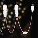 Village Collection Accessories Six Socket Light Set, 108 Inch, 8 White Replacement Bulbs. for use with Various Village Series