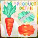 4 ft Large Easter Carrot Cardboard Cutout Easter Party Decoration Stand up Carrot Cardboard Centerpiece PVC Photo Booth Prop Backdrops for Egg Hunt Spring Party Supplies