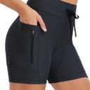 baleaf Women's 4D Padded Bike Shorts High Waisted Cycling Underwear Zipper Pockets for Bicycle Biking Cycle, Medium
