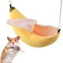ISMARTEN Banana Bed House, Hammock for Small Animal, Warm Bed House, Cage Nest for Sugar Glider Hamster Small Bird Pet (Banana)
